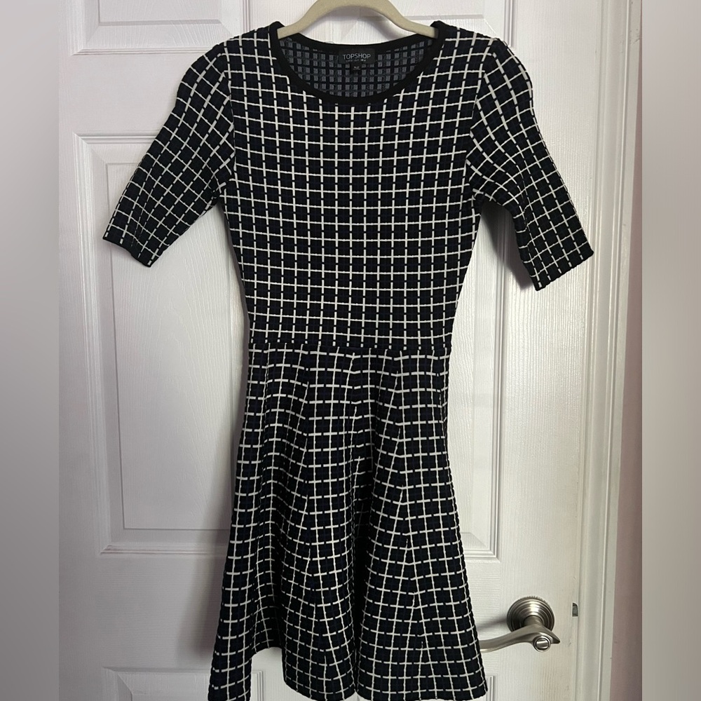 donating soon! Topshop checkered dress